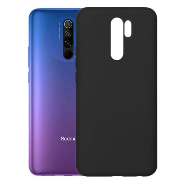 Husa protectie, interior de catifea, compatibila cu Xiaomi Redmi 9, FONIX BloomShield, silicon, margini ridicate, slim, Negru intens