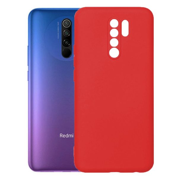 Husa protectie, interior de catifea, compatibila cu Xiaomi Redmi 9, FONIX BloomShield, silicon, margini ridicate, slim, Rosu