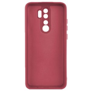 Husa protectie, interior de catifea, compatibila cu Xiaomi Redmi 9, FONIX BloomShield, silicon, margini ridicate, slim, Visiniu2