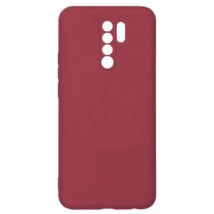 Husa protectie, interior de catifea, compatibila cu Xiaomi Redmi 9, FONIX BloomShield, silicon, margini ridicate, slim, Visiniu3