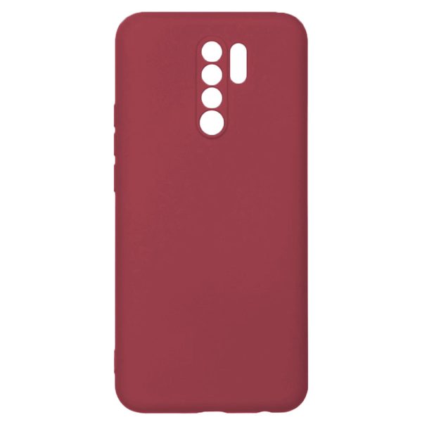 Husa protectie, interior de catifea, compatibila cu Xiaomi Redmi 9, FONIX BloomShield, silicon, margini ridicate, slim, Visiniu3