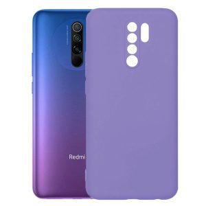 Husa protectie, interior de catifea, compatibila cu Xiaomi Redmi 9, FONIX BloomShield, silicon, margini ridicate, slim, Mov