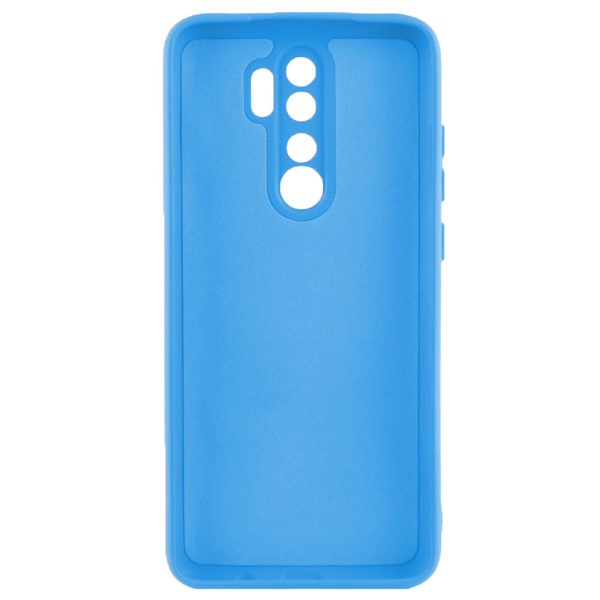 Husa protectie, interior de catifea, compatibila cu Xiaomi Redmi 9, FONIX BloomShield, silicon, margini ridicate, slim, Albastru2