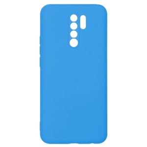 Husa protectie, interior de catifea, compatibila cu Xiaomi Redmi 9, FONIX BloomShield, silicon, margini ridicate, slim, Albastru3