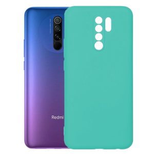 Husa protectie, interior de catifea, compatibila cu Xiaomi Redmi 9, FONIX BloomShield, silicon, margini ridicate, slim, Turcoaz