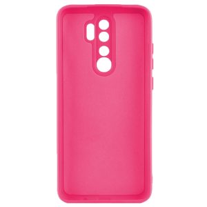 Husa protectie, interior de catifea, compatibila cu Xiaomi Redmi 9, FONIX BloomShield, silicon, margini ridicate, slim, Roz neon2