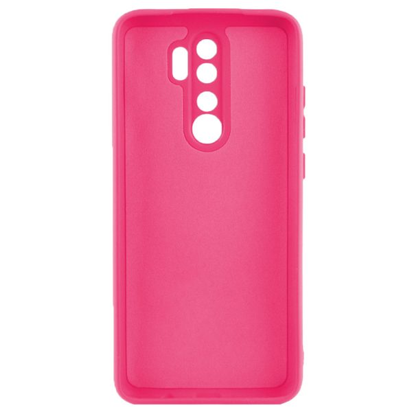 Husa protectie, interior de catifea, compatibila cu Xiaomi Redmi 9, FONIX BloomShield, silicon, margini ridicate, slim, Roz neon2