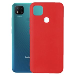 Husa protectie, interior de catifea, compatibila cu Xiaomi Redmi 9C, FONIX BloomShield, silicon, margini ridicate, slim, Rosu aprins