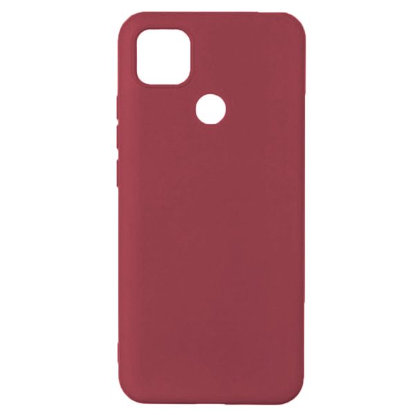 Husa protectie, interior de catifea, compatibila cu Xiaomi Redmi 9C, FONIX BloomShield, silicon, margini ridicate, slim, Burgundy2