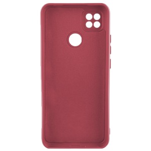 Husa protectie, interior de catifea, compatibila cu Xiaomi Redmi 9C, FONIX BloomShield, silicon, margini ridicate, slim, Visiniu2