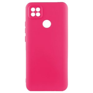 Husa protectie, interior de catifea, compatibila cu Xiaomi Redmi 9C, FONIX BloomShield, silicon, margini ridicate, slim, Roz neon3