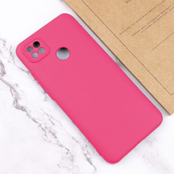 Husa protectie, interior de catifea, compatibila cu Xiaomi Redmi 9C, FONIX BloomShield, silicon, margini ridicate, slim, Roz neon