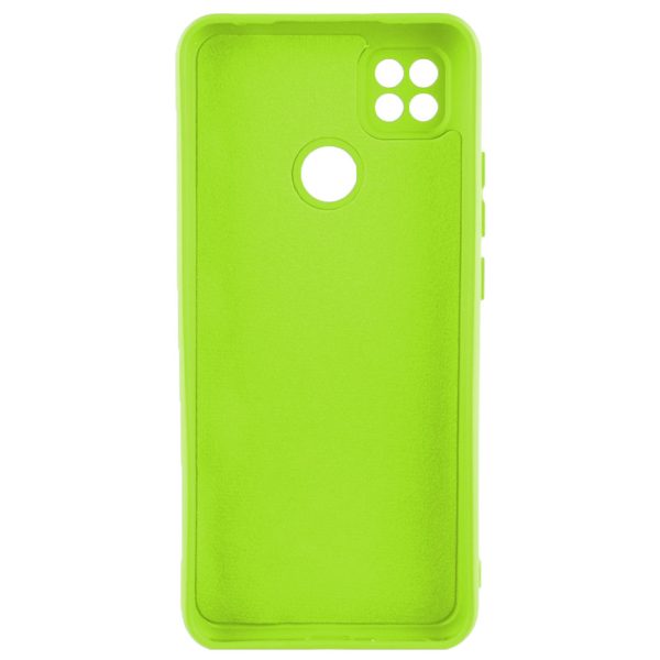 Husa protectie, interior de catifea, compatibila cu Xiaomi Redmi 9C, FONIX BloomShield, silicon, margini ridicate, slim, Verde neon2