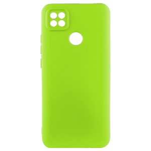 Husa protectie, interior de catifea, compatibila cu Xiaomi Redmi 9C, FONIX BloomShield, silicon, margini ridicate, slim, Verde neon3