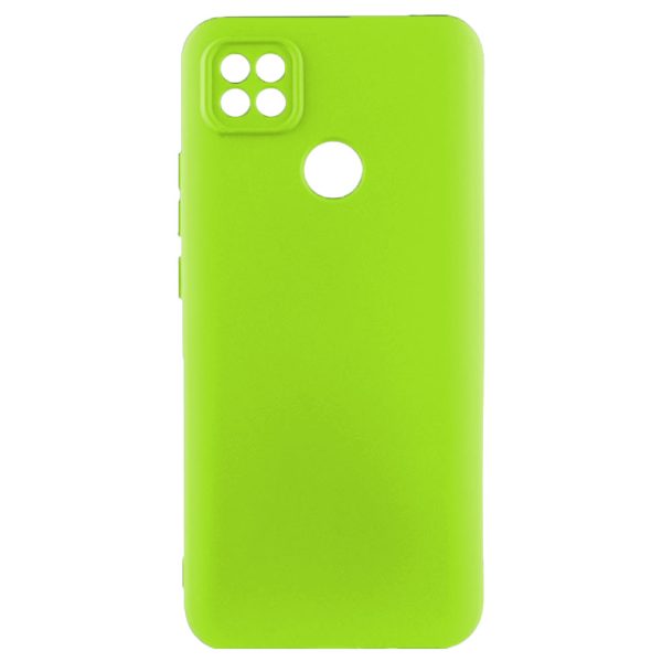 Husa protectie, interior de catifea, compatibila cu Xiaomi Redmi 9C, FONIX BloomShield, silicon, margini ridicate, slim, Verde neon3