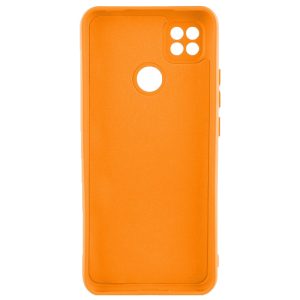 Husa protectie, interior de catifea, compatibila cu Xiaomi Redmi 9C, FONIX BloomShield, silicon, margini ridicate, slim, Portocaliu neon2