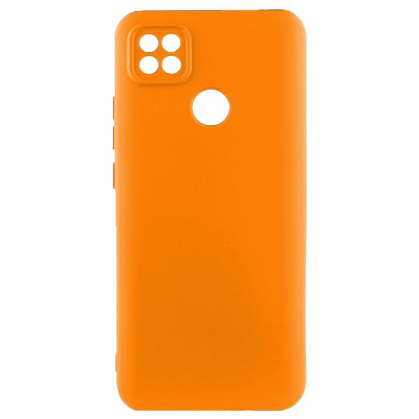 Husa protectie, interior de catifea, compatibila cu Xiaomi Redmi 9C, FONIX BloomShield, silicon, margini ridicate, slim, Portocaliu neon3