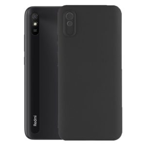 Husa protectie, interior de catifea, compatibila cu Xiaomi Redmi 9A / 9AT, FONIX BloomShield, silicon, margini ridicate, slim, Negru