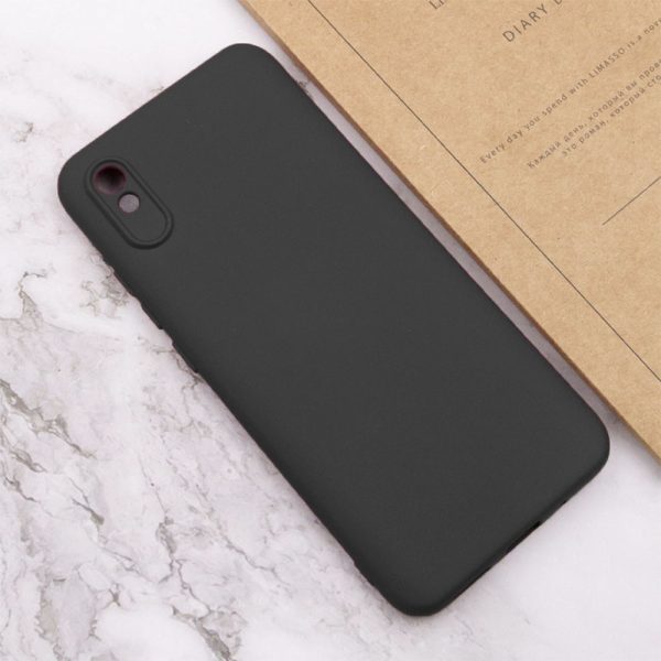 Husa protectie, interior de catifea, compatibila cu Xiaomi Redmi 9A / 9AT, FONIX BloomShield, silicon, margini ridicate, slim, Negru