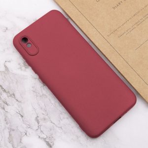 Husa protectie, interior de catifea, compatibila cu Xiaomi Redmi 9A / 9AT, FONIX BloomShield, silicon, margini ridicate, slim, Visiniu