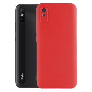 Husa protectie, interior de catifea, compatibila cu Xiaomi Redmi 9A / 9AT, FONIX BloomShield, silicon, margini ridicate, slim, Rosu