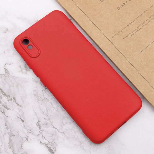 Husa protectie, interior de catifea, compatibila cu Xiaomi Redmi 9A / 9AT, FONIX BloomShield, silicon, margini ridicate, slim, Rosu