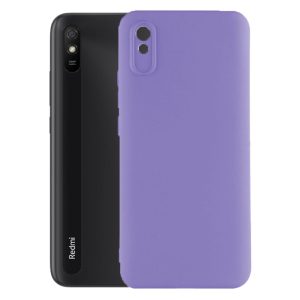 Husa protectie, interior de catifea, compatibila cu Xiaomi Redmi 9A / 9AT, FONIX BloomShield, silicon, margini ridicate, slim, Mov