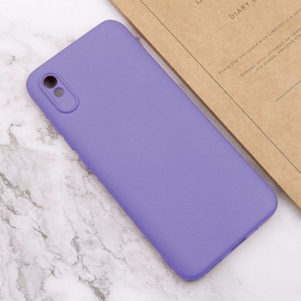 Husa protectie, interior de catifea, compatibila cu Xiaomi Redmi 9A / 9AT, FONIX BloomShield, silicon, margini ridicate, slim, Mov