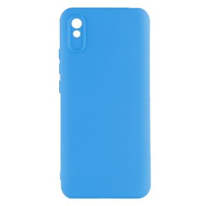 Husa protectie, interior de catifea, compatibila cu Xiaomi Redmi 9A / 9AT, FONIX BloomShield, silicon, margini ridicate, slim, Albastru2