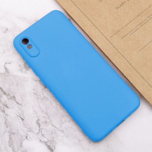 Husa protectie, interior de catifea, compatibila cu Xiaomi Redmi 9A / 9AT, FONIX BloomShield, silicon, margini ridicate, slim, Albastru