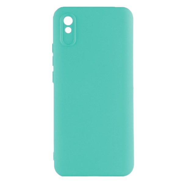 Husa protectie, interior de catifea, compatibila cu Xiaomi Redmi 9A / 9AT, FONIX BloomShield, silicon, margini ridicate, slim, Turcoaz2