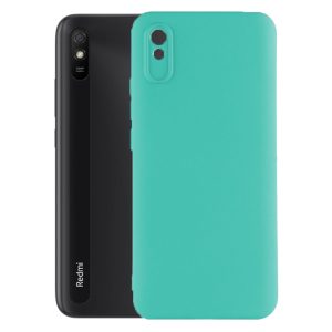 Husa protectie, interior de catifea, compatibila cu Xiaomi Redmi 9A / 9AT, FONIX BloomShield, silicon, margini ridicate, slim, Turcoaz