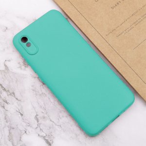 Husa protectie, interior de catifea, compatibila cu Xiaomi Redmi 9A / 9AT, FONIX BloomShield, silicon, margini ridicate, slim, Turcoaz