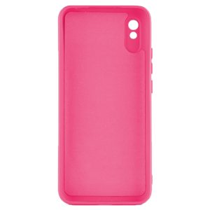 Husa protectie, interior de catifea, compatibila cu Xiaomi Redmi 9A / 9AT, FONIX BloomShield, silicon, margini ridicate, slim, Roz neon3