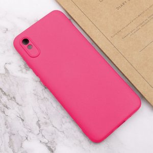 Husa protectie, interior de catifea, compatibila cu Xiaomi Redmi 9A / 9AT, FONIX BloomShield, silicon, margini ridicate, slim, Roz neon