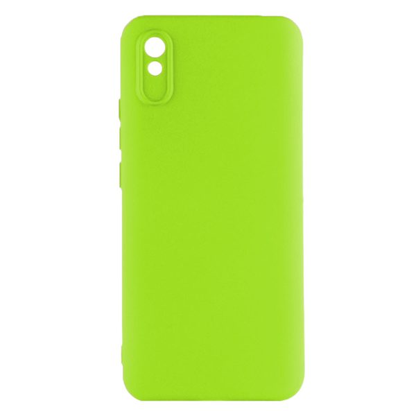 Husa protectie, interior de catifea, compatibila cu Xiaomi Redmi 9A / 9AT, FONIX BloomShield, silicon, margini ridicate, slim, Verde neon2