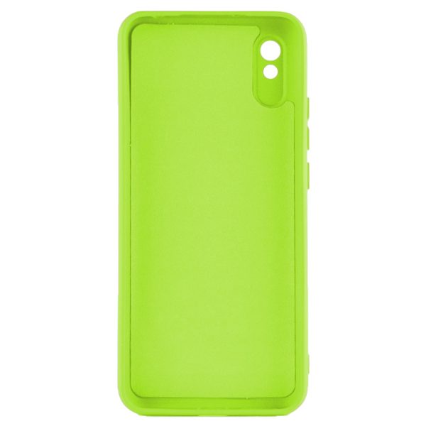 Husa protectie, interior de catifea, compatibila cu Xiaomi Redmi 9A / 9AT, FONIX BloomShield, silicon, margini ridicate, slim, Verde neon3