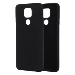 Husa protectie, interior de catifea, compatibila cu Xiaomi Redmi Note 9, FONIX BloomShield, silicon, margini ridicate, slim, Negru intens