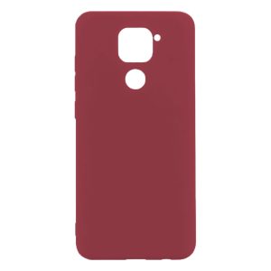 Husa protectie, interior de catifea, compatibila cu Xiaomi Redmi Note 9, FONIX BloomShield, silicon, margini ridicate, slim, Burgundy2