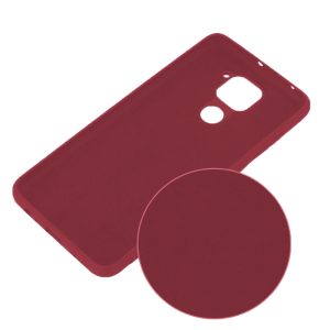 Husa protectie, interior de catifea, compatibila cu Xiaomi Redmi Note 9, FONIX BloomShield, silicon, margini ridicate, slim, Burgundy3