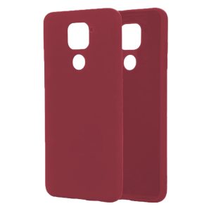 Husa protectie, interior de catifea, compatibila cu Xiaomi Redmi Note 9, FONIX BloomShield, silicon, margini ridicate, slim, Burgundy