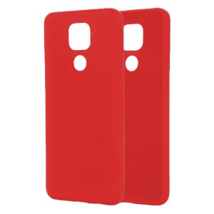 Husa protectie, interior de catifea, compatibila cu Xiaomi Redmi Note 9, FONIX BloomShield, silicon, margini ridicate, slim, Rosu aprins