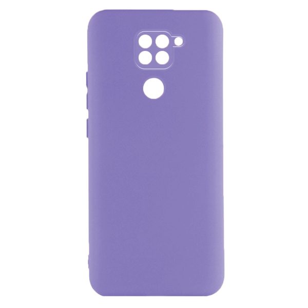 Husa protectie, interior de catifea, compatibila cu Xiaomi Redmi Note 9, FONIX BloomShield, silicon, margini ridicate, slim, Mov2