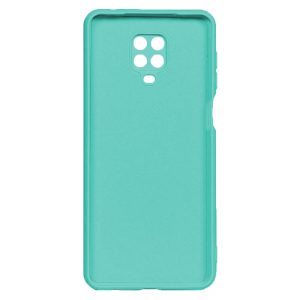 Husa protectie, interior de catifea, compatibila cu Xiaomi Redmi Note 9s / Note 9 Pro, FONIX BloomShield, silicon, margini ridicate, slim, Turcoaz2