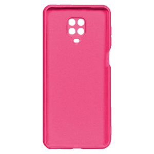 Husa protectie, interior de catifea, compatibila cu Xiaomi Redmi Note 9s / Note 9 Pro, FONIX BloomShield, silicon, margini ridicate, slim, Roz neon2