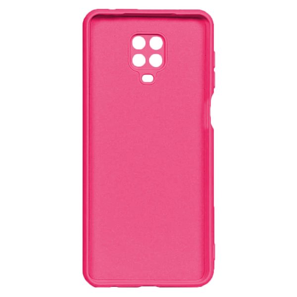 Husa protectie, interior de catifea, compatibila cu Xiaomi Redmi Note 9s / Note 9 Pro, FONIX BloomShield, silicon, margini ridicate, slim, Roz neon2