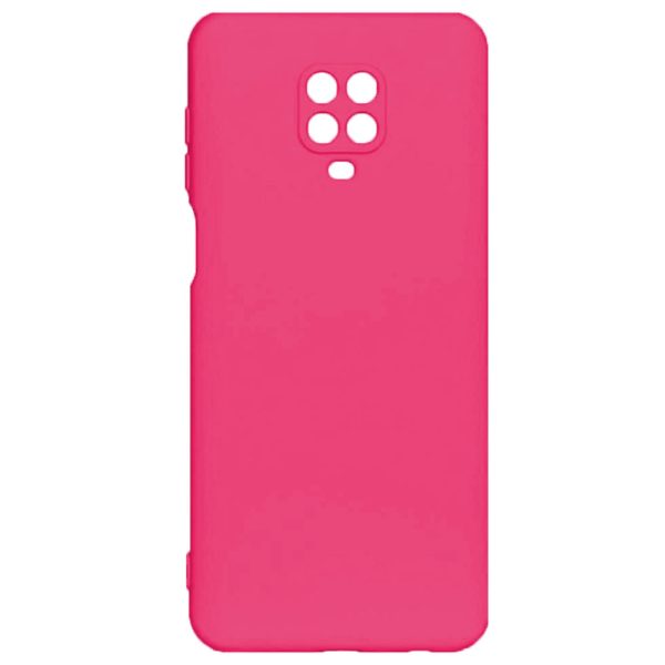 Husa protectie, interior de catifea, compatibila cu Xiaomi Redmi Note 9s / Note 9 Pro, FONIX BloomShield, silicon, margini ridicate, slim, Roz neon