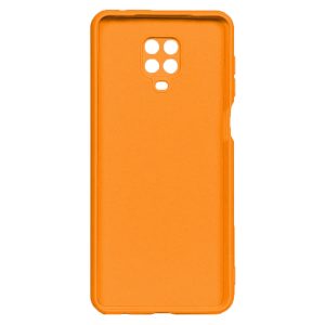 Husa protectie, interior de catifea, compatibila cu Xiaomi Redmi Note 9s / Note 9 Pro, FONIX BloomShield, silicon, margini ridicate, slim, Portocaliu neon2