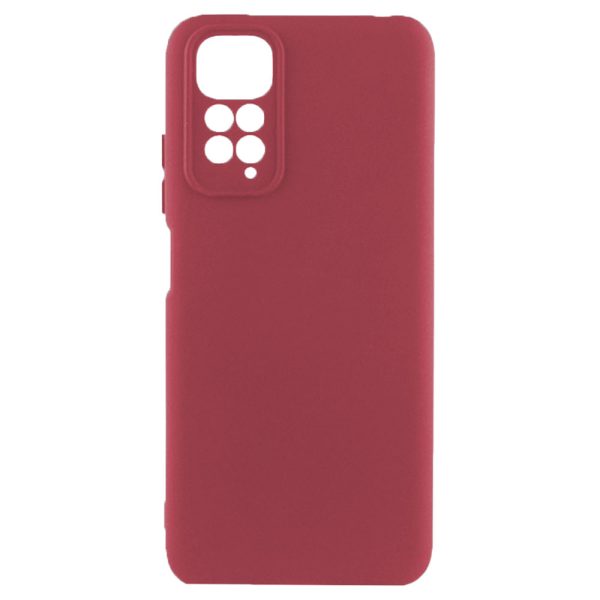 Husa protectie, interior de catifea, compatibila cu Xiaomi Redmi 10 4G, FONIX BloomShield, silicon, margini ridicate, slim, Visiniu3