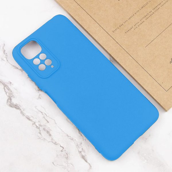 Husa protectie, interior de catifea, compatibila cu Xiaomi Redmi 10 4G, FONIX BloomShield, silicon, margini ridicate, slim, Albastru